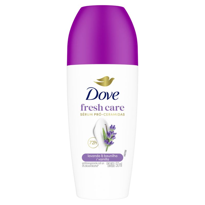 Antitranspirante Roll-On Lavanda & Baunilha Dove Fresh Care 50ml
