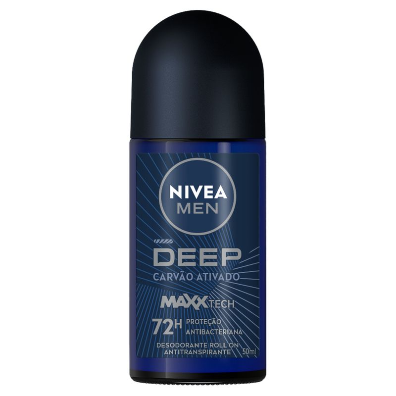 Antitranspirante Roll-On Carvão Ativado Nivea Men Deep 50ml