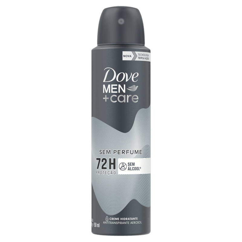 Antitranspirante Aerossol sem Perfume Dove Men+Care 150ml