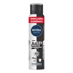 Antitranspirante Aerossol Nivea Men Invisible for Black & White 200ml Embalagem Econômica