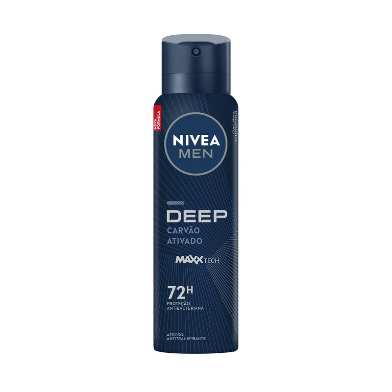 Antitranspirante Aerossol Deep Carvão Ativado MaxxTech Nivea Men 150ml