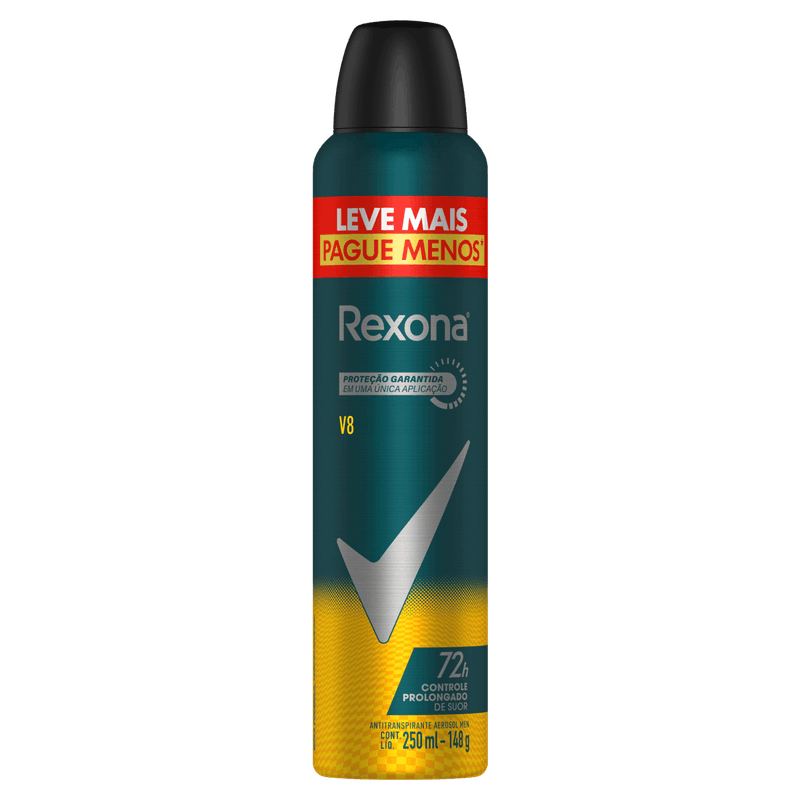 Antitranspirante Aerossol V8 Rexona Men 250ml Leve Mais Pague Menos