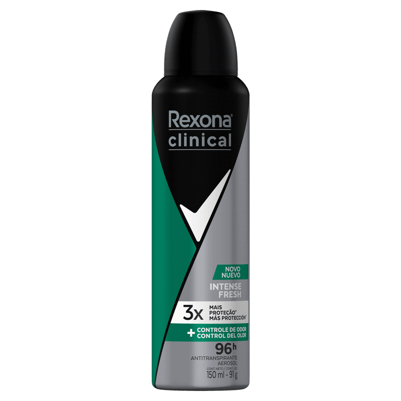 Antitranspirante Aerossol Intense Fresh Rexona Clinical 150ml