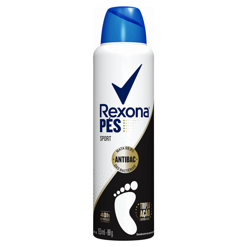 Desodorante Aerossol para os Pés Rexona Sport Frasco 153ml
