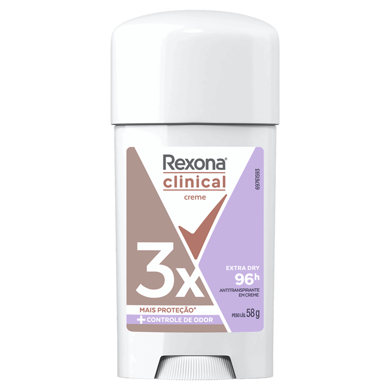 Antitranspirante Creme Extra Dry Rexona Clinical 58g