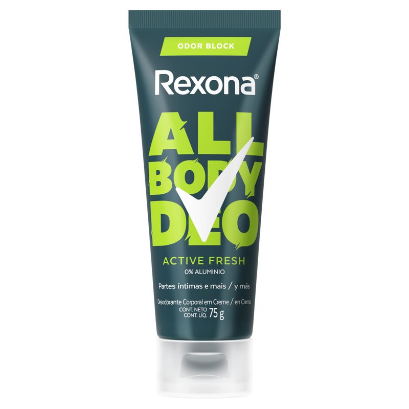 Desodorante Creme Rexona All Body Deo Active Fresh 75g