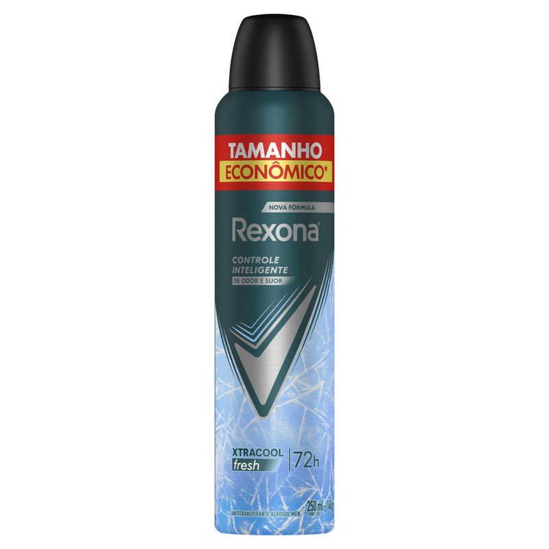 Antitranspirante Aerossol Xtracool Fresh Rexona Men 250ml Spray Tamanho Econômico