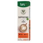 Café Três Corações 10 Cápsulas Cappuccino Castanha Vegano Caixa 110g