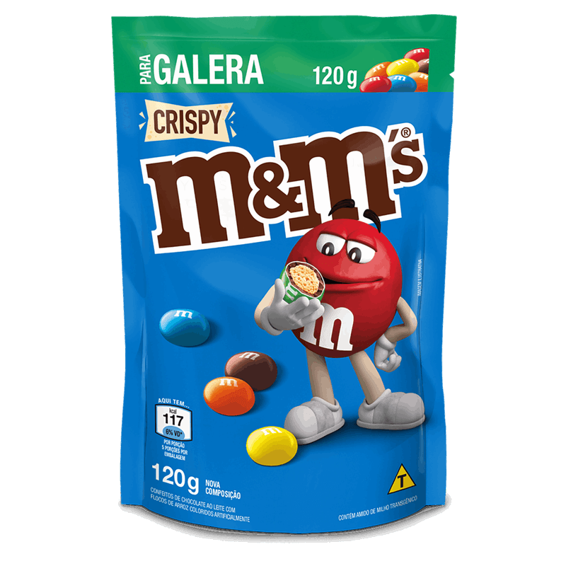 Confeito de Chocolate ao Leite M&M´s Crispy Pacote 120g