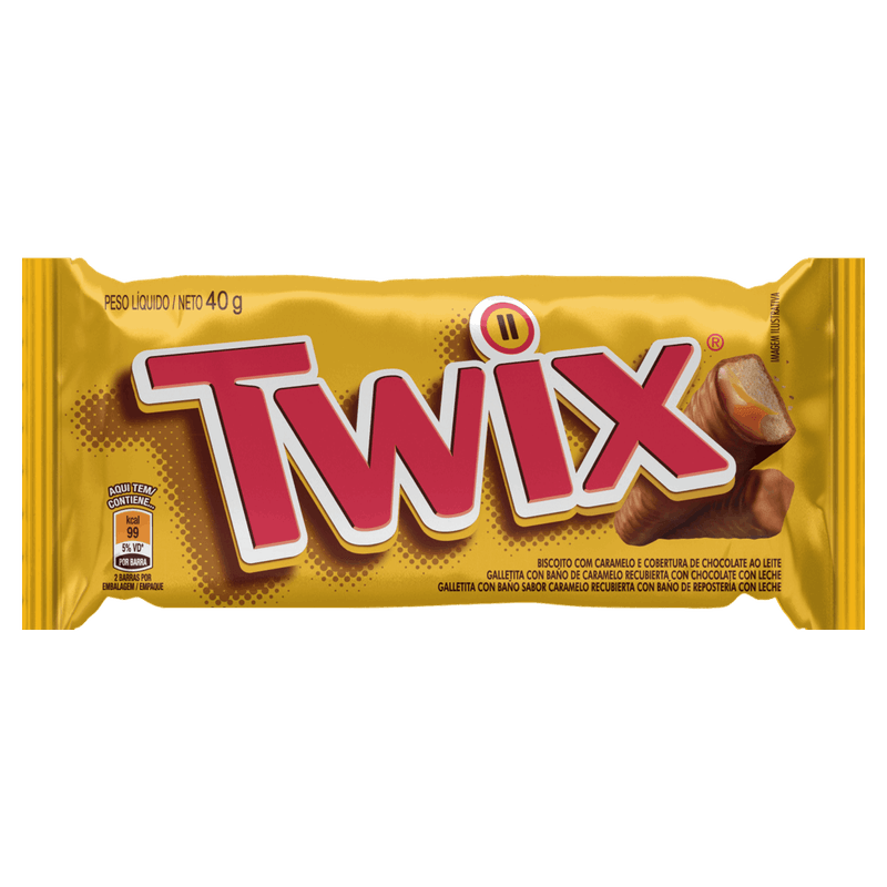 Chocolate Twix Caramelo Pacote 40g