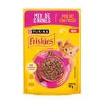 Alimento para Gatos Adultos Mix de Carnes Purina Friskies Sachê 80g