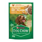 Alimento para Cães Adultos Frango com Arroz Purina Dog Chow Nutrição Reforçada com Extra Life Sachê 85g