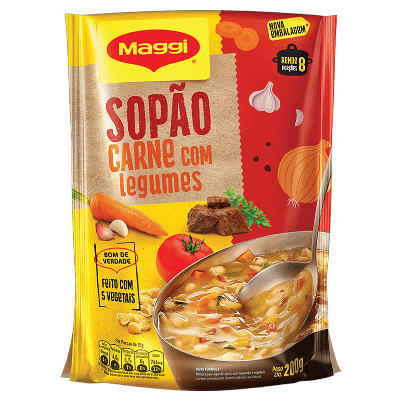 Sopão Carne com Legumes Maggi Sachê 200g