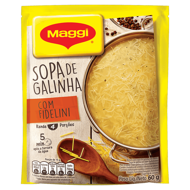 Sopa Galinha com Fidelini Maggi Pacote 60g