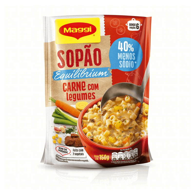 Sopão Carne com Legumes Maggi Equilibrium Sachê 150g