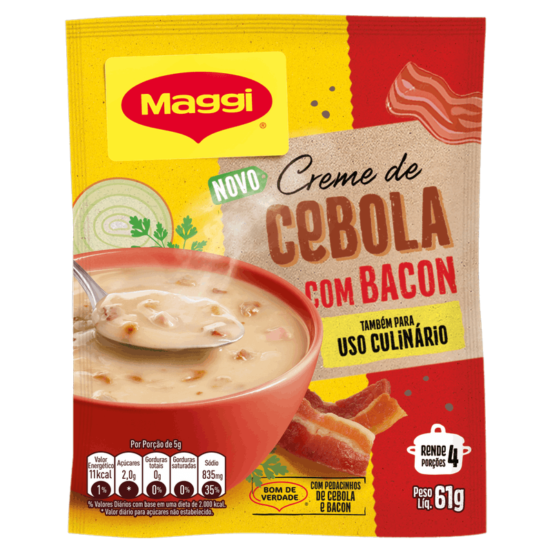 Creme Cebola com Bacon Maggi Pacote 61g