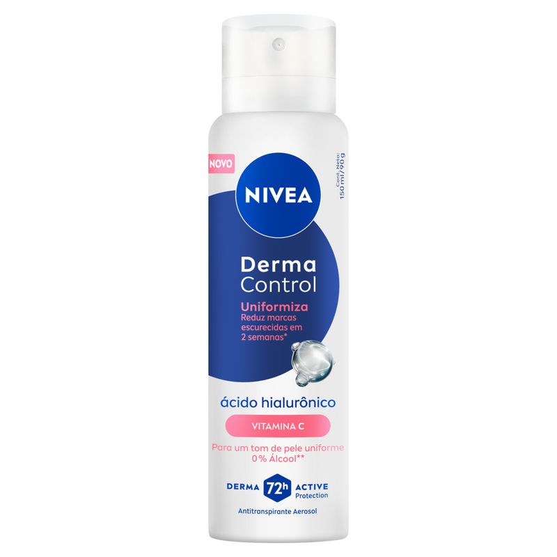 Antitranspirante Aerossol Nivea Derma Control Uniformiza 150ml Spray