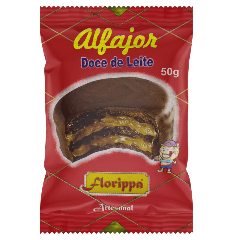 Alfajor Doce de Leite Artesanal Florippa Pacote 50g