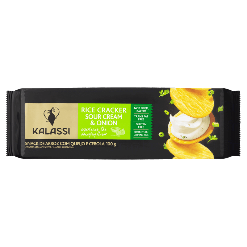 Snack de Arroz Queijo e Cebola Kalassi Pacote 100g