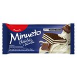 Biscoito Wafer Chocolate Recheio Baunilha Minueto Pacote 81g