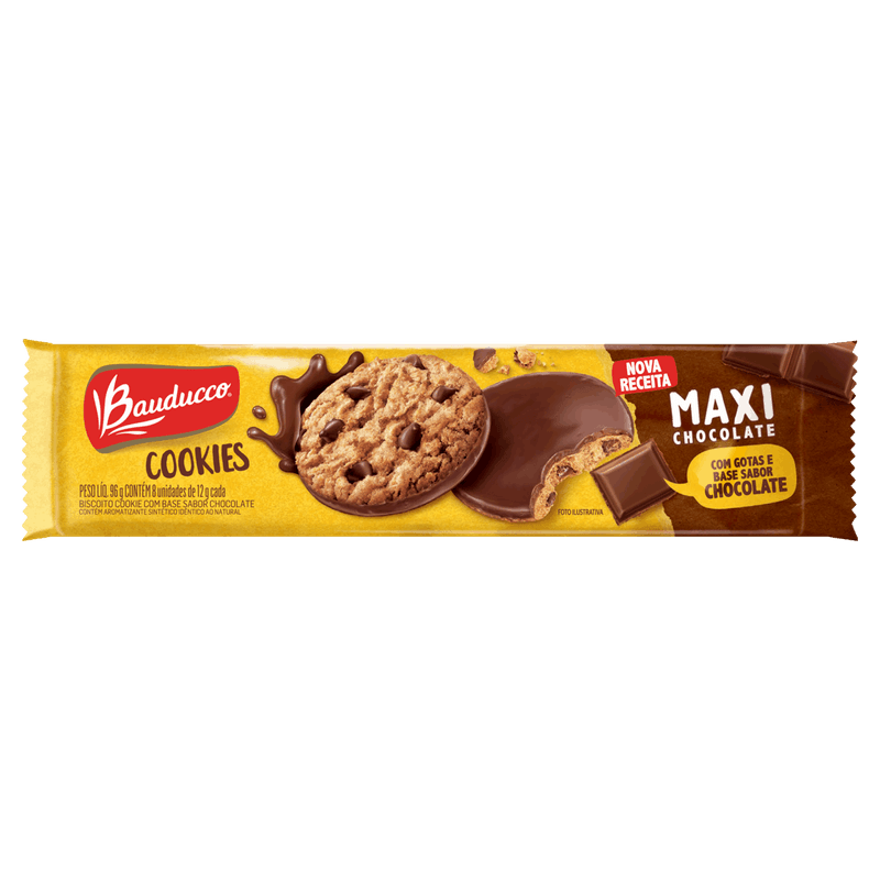 Biscoito Cookie Gotas de Chocolate Bauducco Maxi Pacote 96g