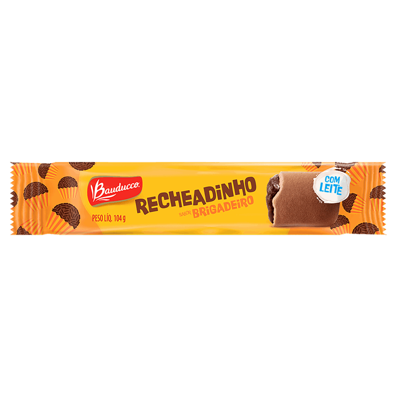 Biscoito Chocolate Recheio Brigadeiro Bauducco Recheadinho Pacote 104g