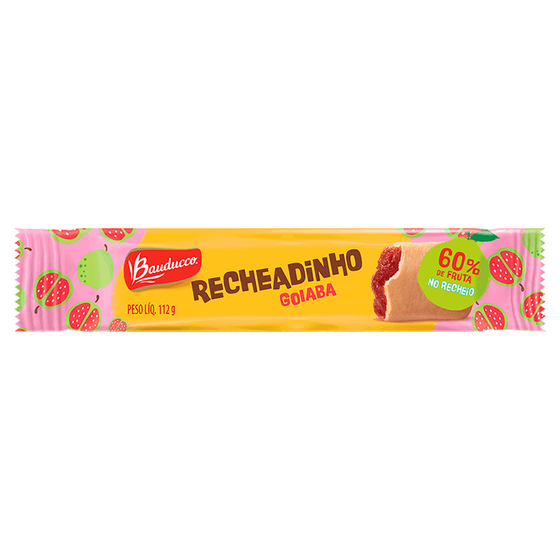 Biscoito Recheio Goiaba Bauducco Recheadinho Pacote 112g