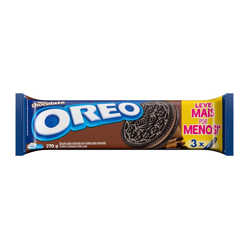 Biscoito Chocolate Recheio Chocolate Oreo Pacote 270g Leve Mais Pague Menos