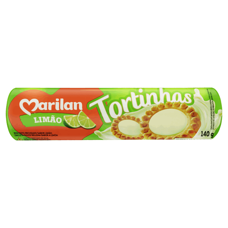 Biscoito Recheio Limão Marilan Tortinhas Pacote 140g