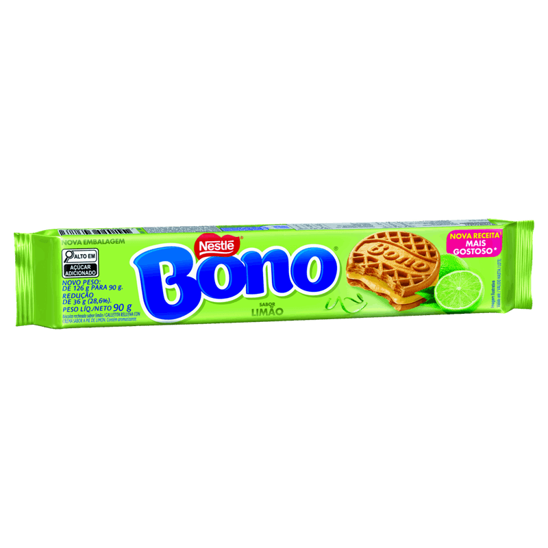 Biscoito Recheio Limão Bono Pacote 90g