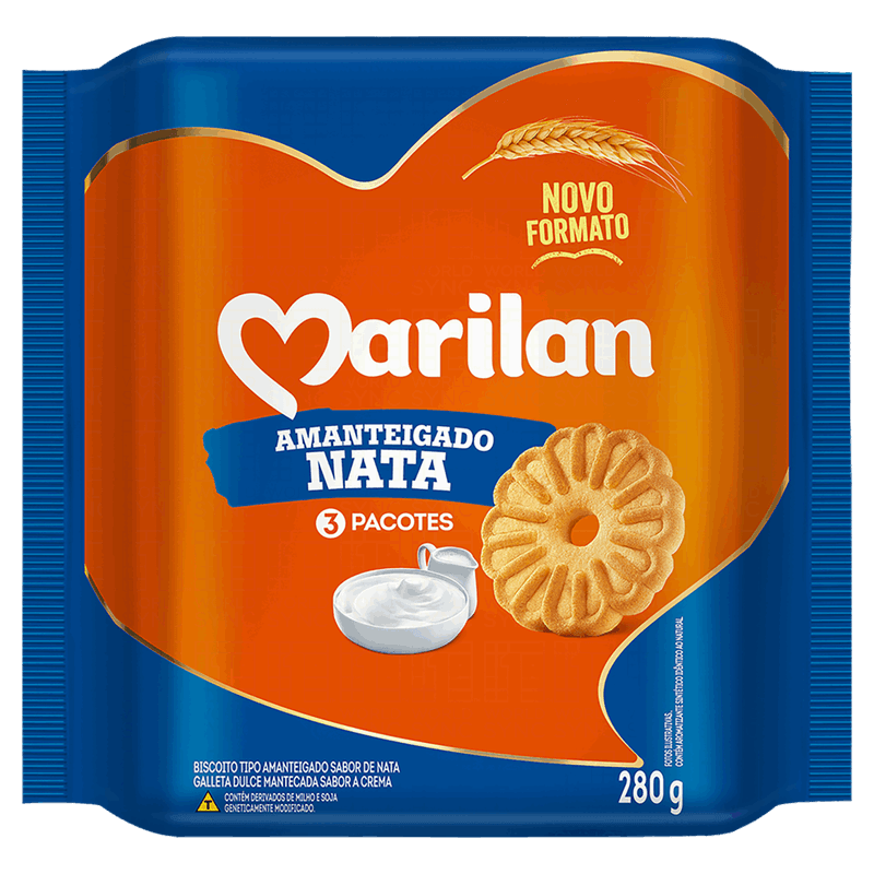 Biscoito Amanteigado Nata Marilan Pacote 280g