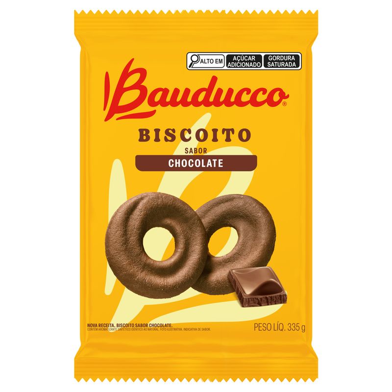 Biscoito Bauducco Rosca Chocolate Pacote 335g