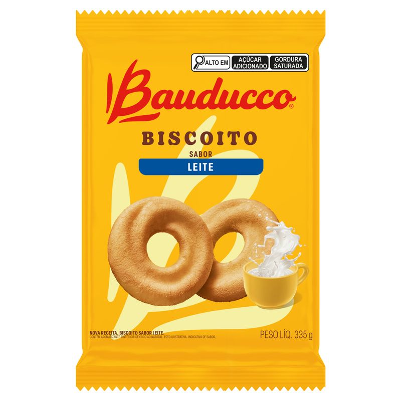 Biscoito Bauducco Rosca Leite Pacote 335g