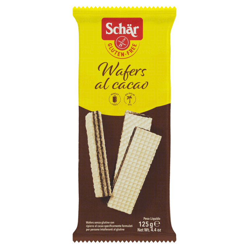 Biscoito Wafer Recheio Cacau sem Glúten Schär Pacote 125g
