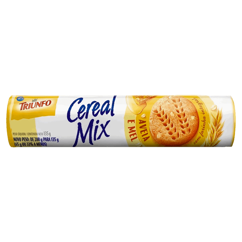 Biscoito Aveia e Mel Triunfo Cereal Mix Pacote 135g