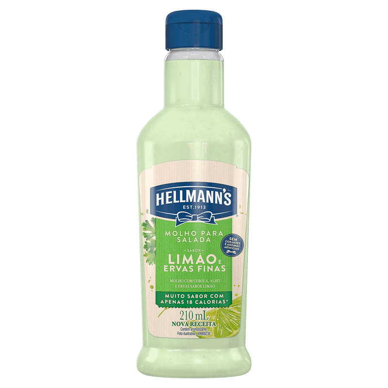 Molho para Salada Limão e Ervas Finas Hellmann´s Squeeze 210ml