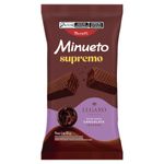 Biscoito Wafer Recheio Chocolate Intense Lugano Minueto Supremo Pacote 83g