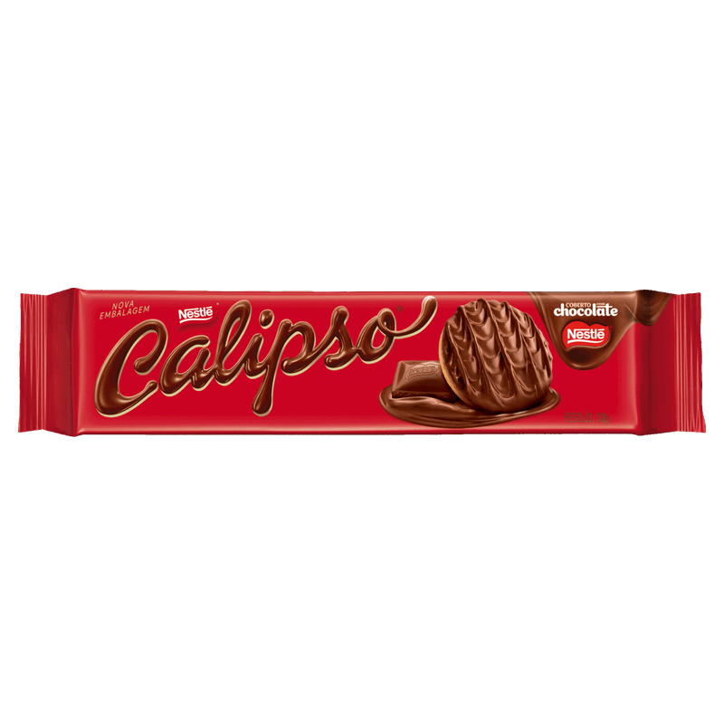 Biscoito Cobertura Chocolate ao Leite Calipso Pacote 130g