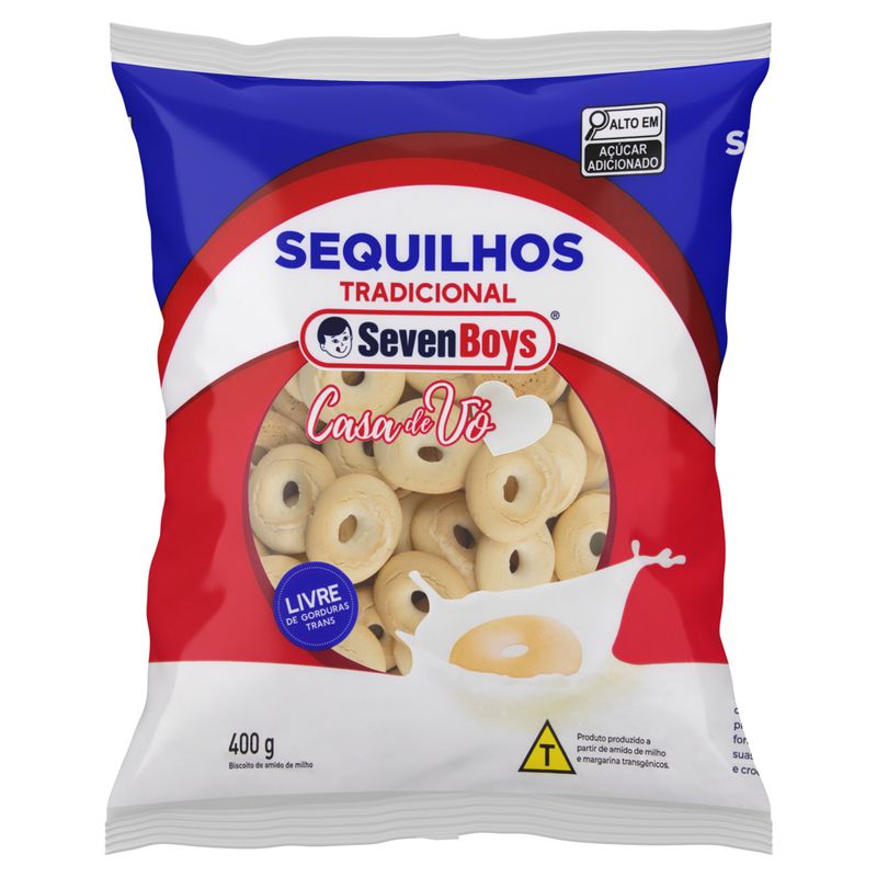 Biscoito Sequilho Tradicional Seven Boys Casa de Vó Pacote 400g