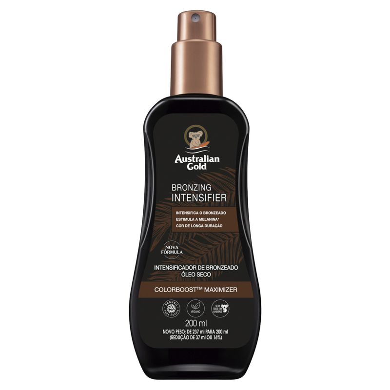 Intensificador de Bronzeado Óleo Australian Gold Frasco 200ml Spray