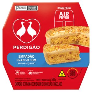 Empadão Congelado Frango com Bacon e Requeijão Perdigão Caixa 500g