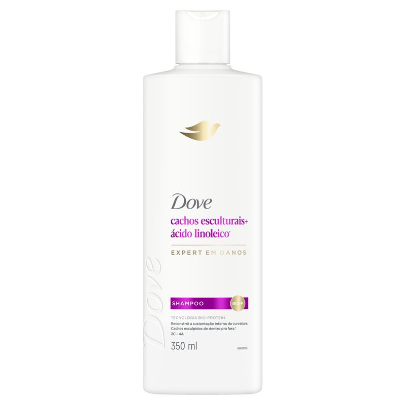 Shampoo Dove Cachos Esculturais + Ácido Linoleico Frasco 350ml