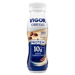 Iogurte Parcialmente Desnatado Grego Cappuccino Zero Lactose Vigor Protein Frasco 220g