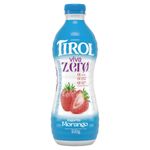 Iogurte Desnatado Morango Tirol Zero Garrafa 830g
