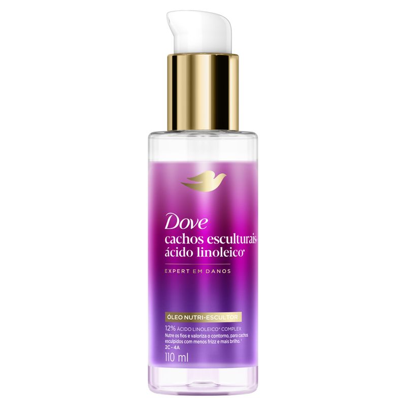 Óleo Nutri-Escultor Dove Cachos Esculturais + Ácido Linoleico Frasco 110ml Pump