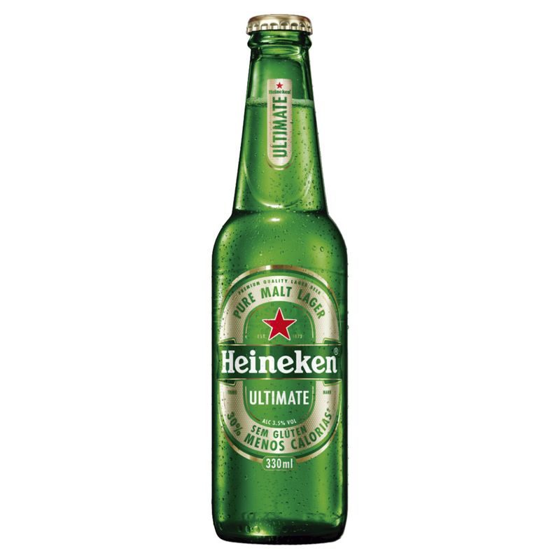 Cerveja Lager Puro Malte sem Glúten Heineken Ultimate Garrafa 330ml