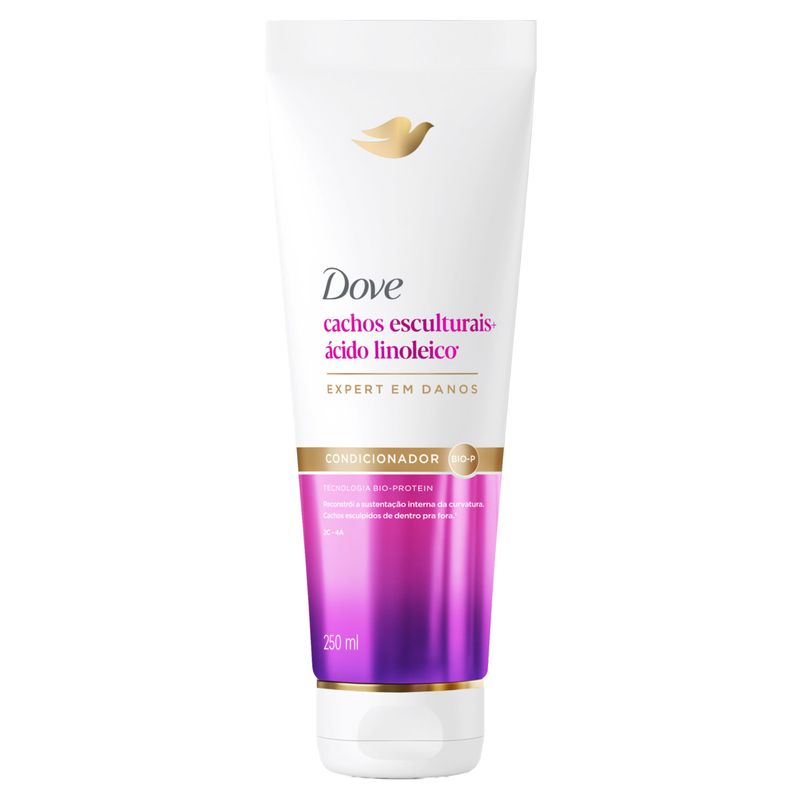 Condicionador Dove Cachos Esculturais + Ácido Linoleico Bisnaga 250ml