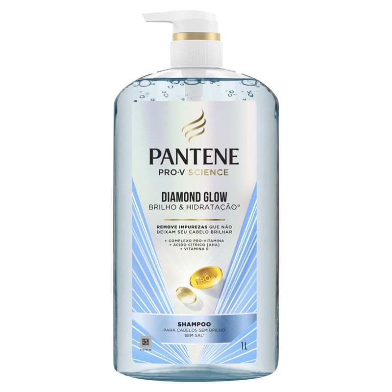 Shampoo Pantene Diamond Glow Brilho & Hidratação Frasco 1l Pump