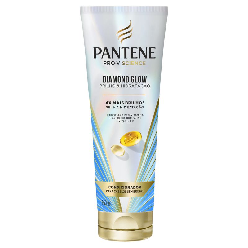 Condicionador Pantene Diamond Glow Brilho & Hidratação Bisnaga 250ml