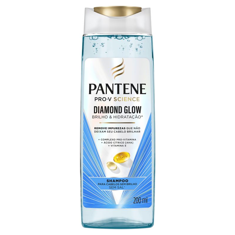 Shampoo Pantene Diamond Glow Brilho & Hidratação Frasco 200ml